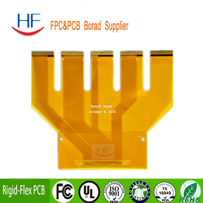 カスタム FR4 双面 PCB 板 フレックス回路 プロトタイプ イエローソルダー マスク